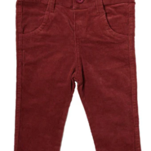 Broek - lange broek in ribfluweel - Bordeaux