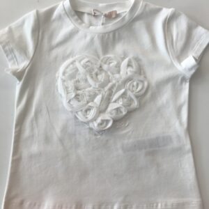 T-shirt - korte mouwen - met hartje in bloemetjes - Snow White