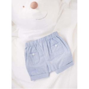 Short met zakjes - Lichtblauw