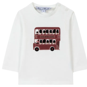 T-shirt - lange mouwen - met bus - Wit/Nacre