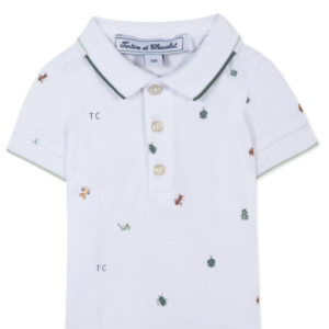 Polo - korte mouwen - met diertjes print - Wit