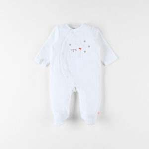 Babypakje - met voetjes - met hertje - Wit