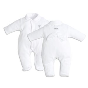 Babypakje - met voetjes - met engelen vleugeltjes - Wit