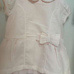 Jurk - korte mouwen - met strik - Roze