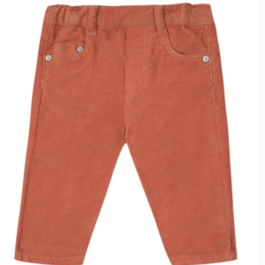 Broek - lange broek in ribfluweel - Steenrood