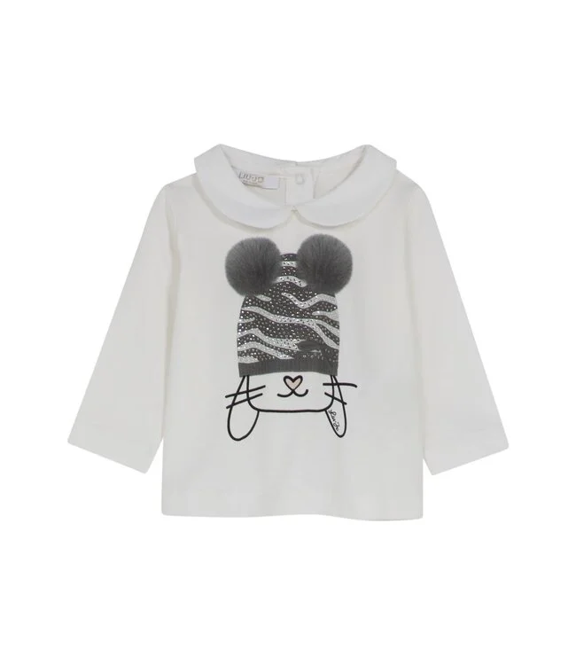 T-shirt - lange mouwen - met print van muts - Snow White