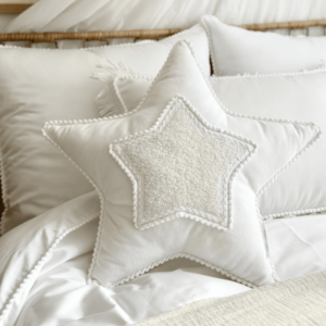 Boho Mix star pillow - wit