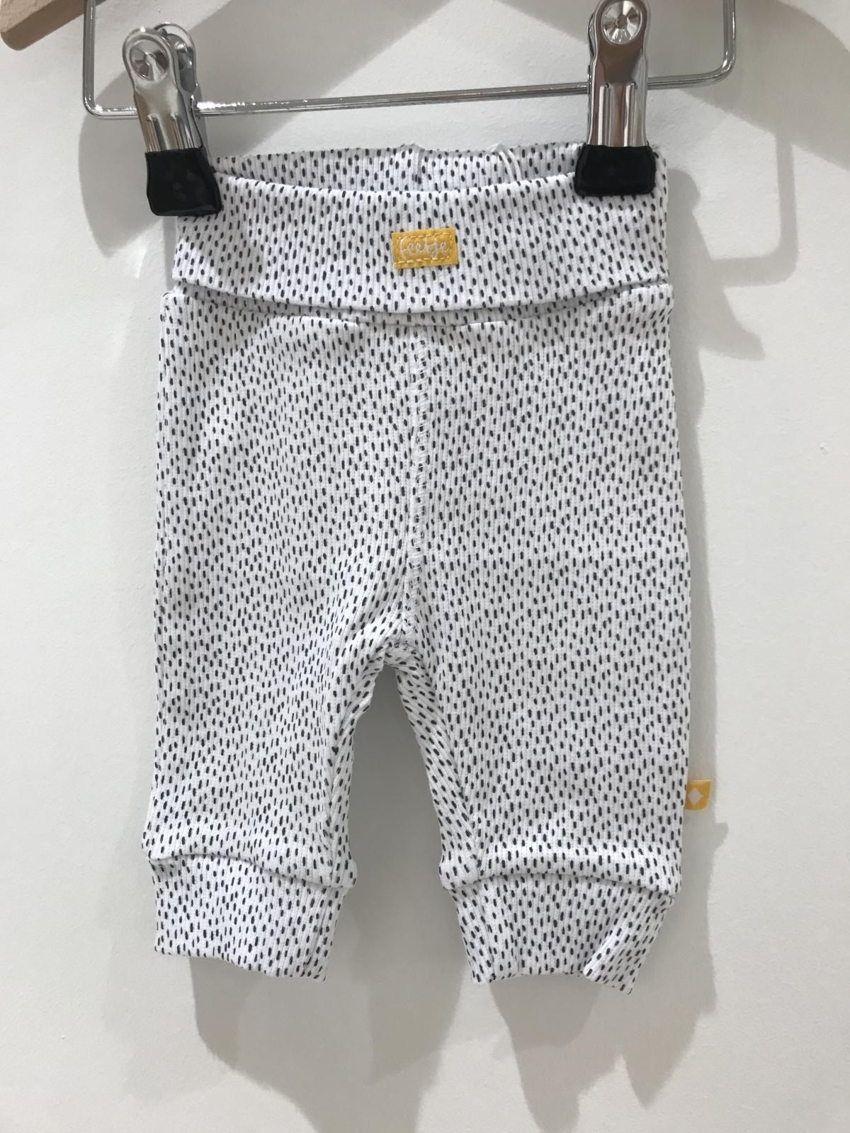 Broek - Lange broek - met stipjes in Antracite - White