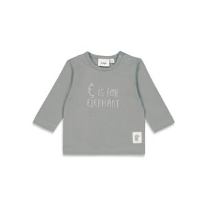 T-shirt - lange mouwen - E is for elephant - Grijs