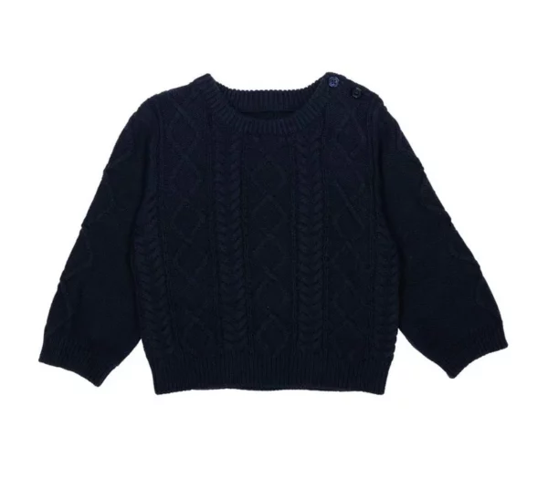 Trui -Bart - in tricot - Donkerblauw