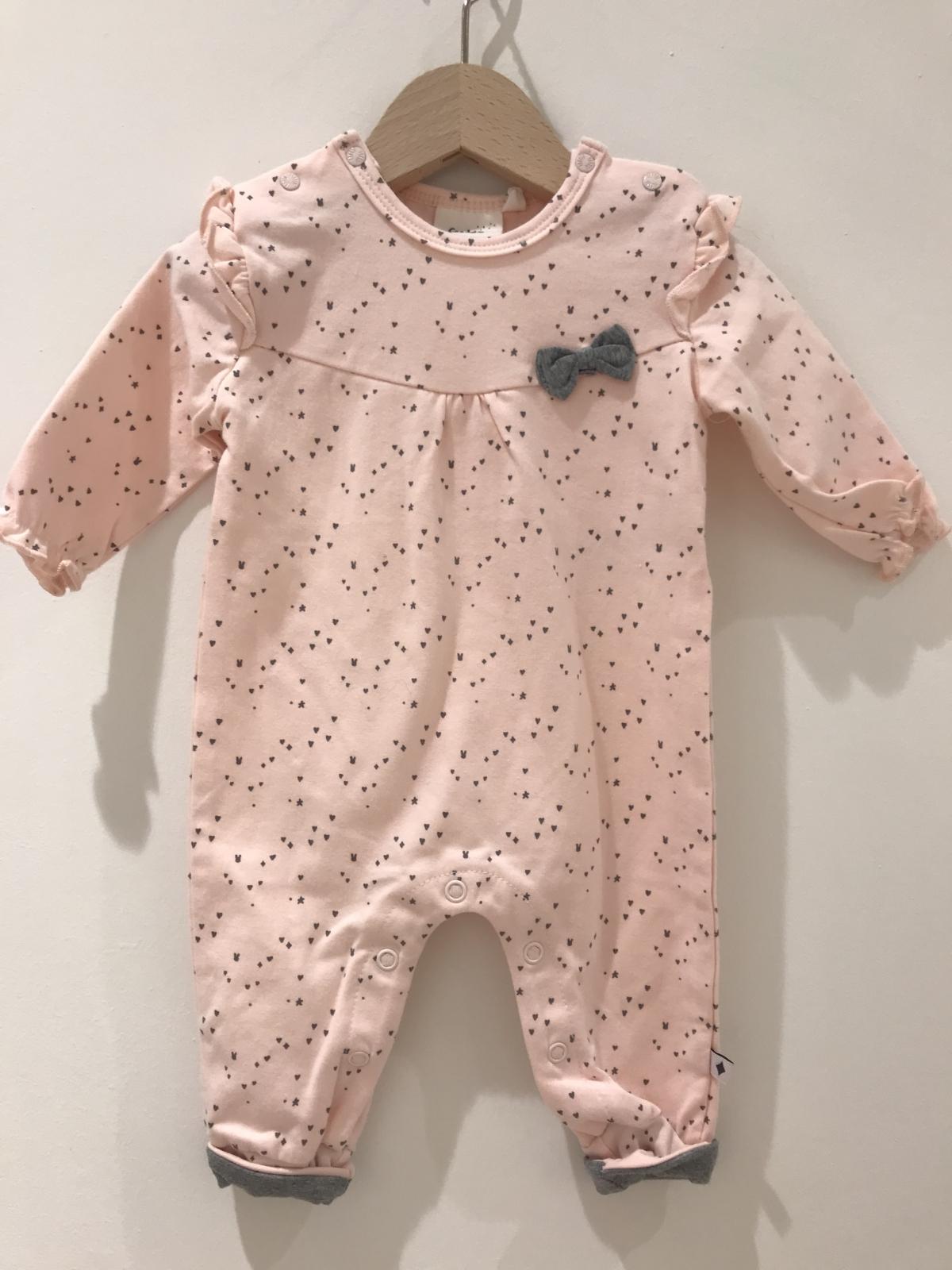 Babypakje - zonder voetjes - The Magic is in you Baby - met grijze accenten - Roze