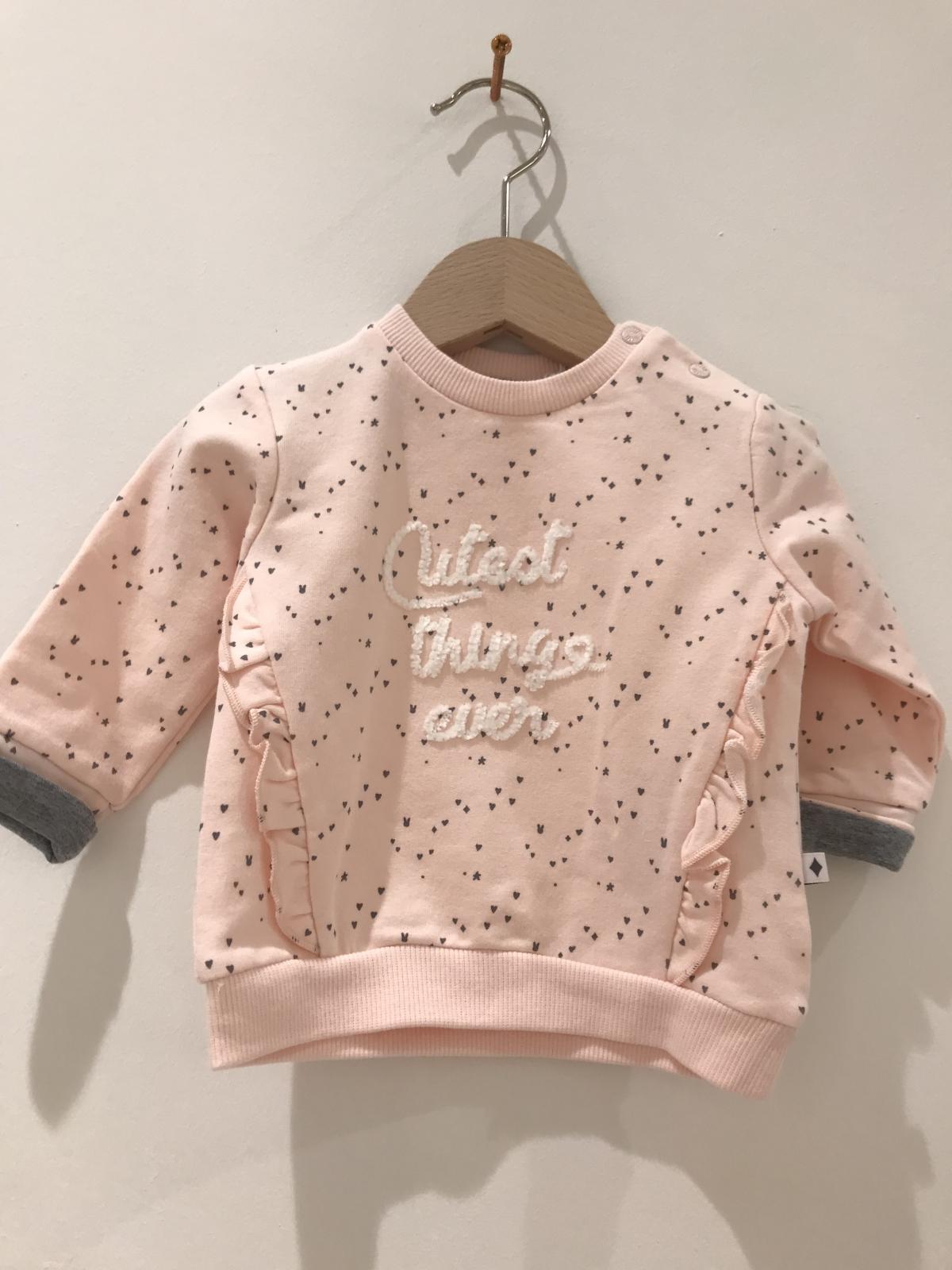 Sweater - Cutest Thing Ever - met grijze accenten - Roze