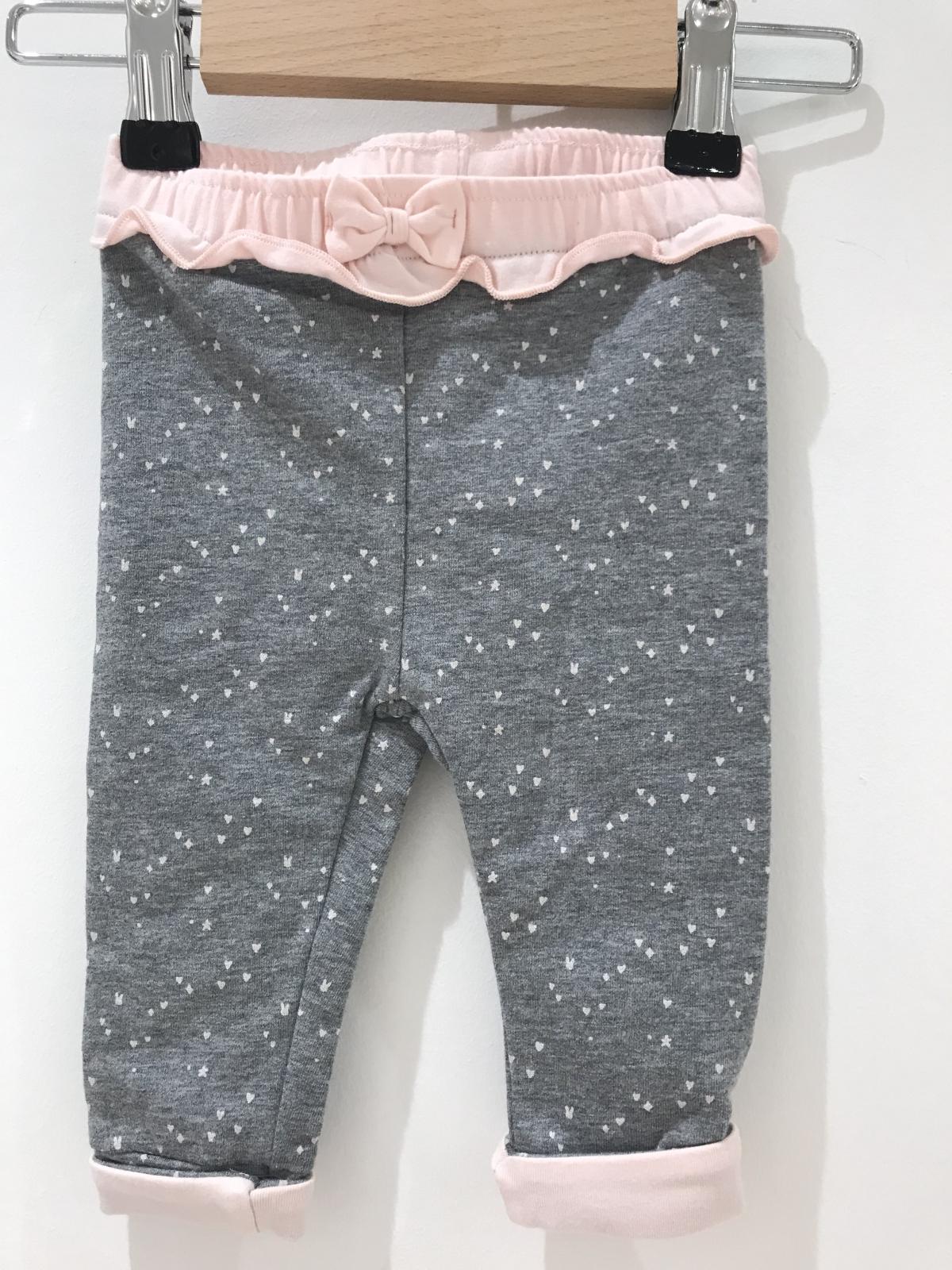 Broek - lange broek - Cutest Thing Ever - met roze accenten - Anthracite melange