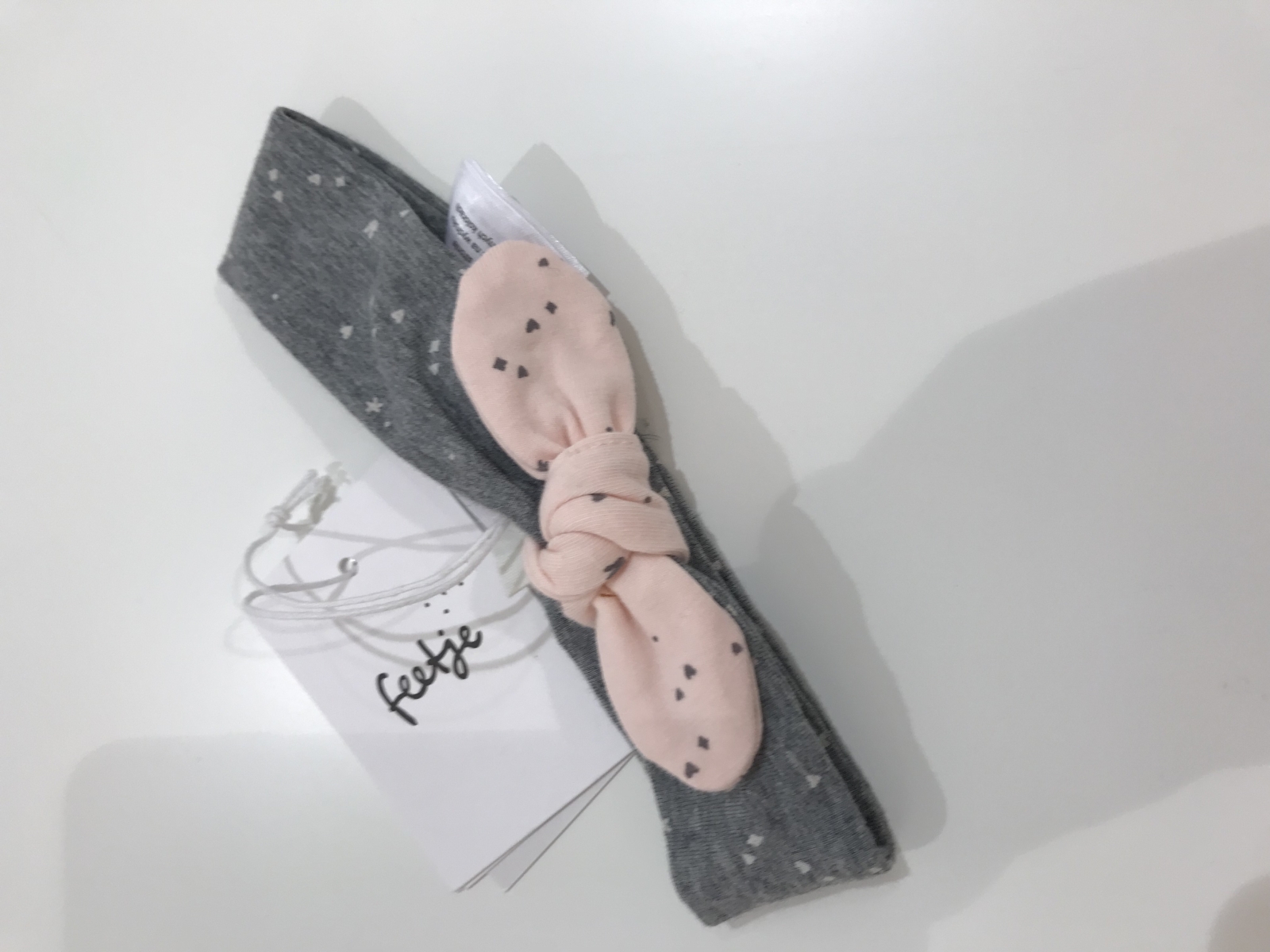 Haarlint - Cutest Thing Ever - Grijs met strik Roze