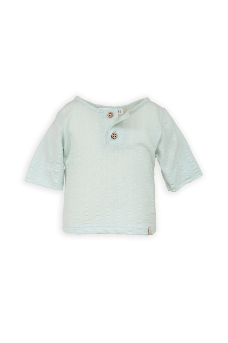 T-shirt - korte mouwen - polo sluiting - Blu Blush