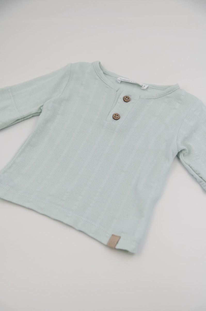 T-shirt - korte mouwen - polo sluiting - Blu Blush