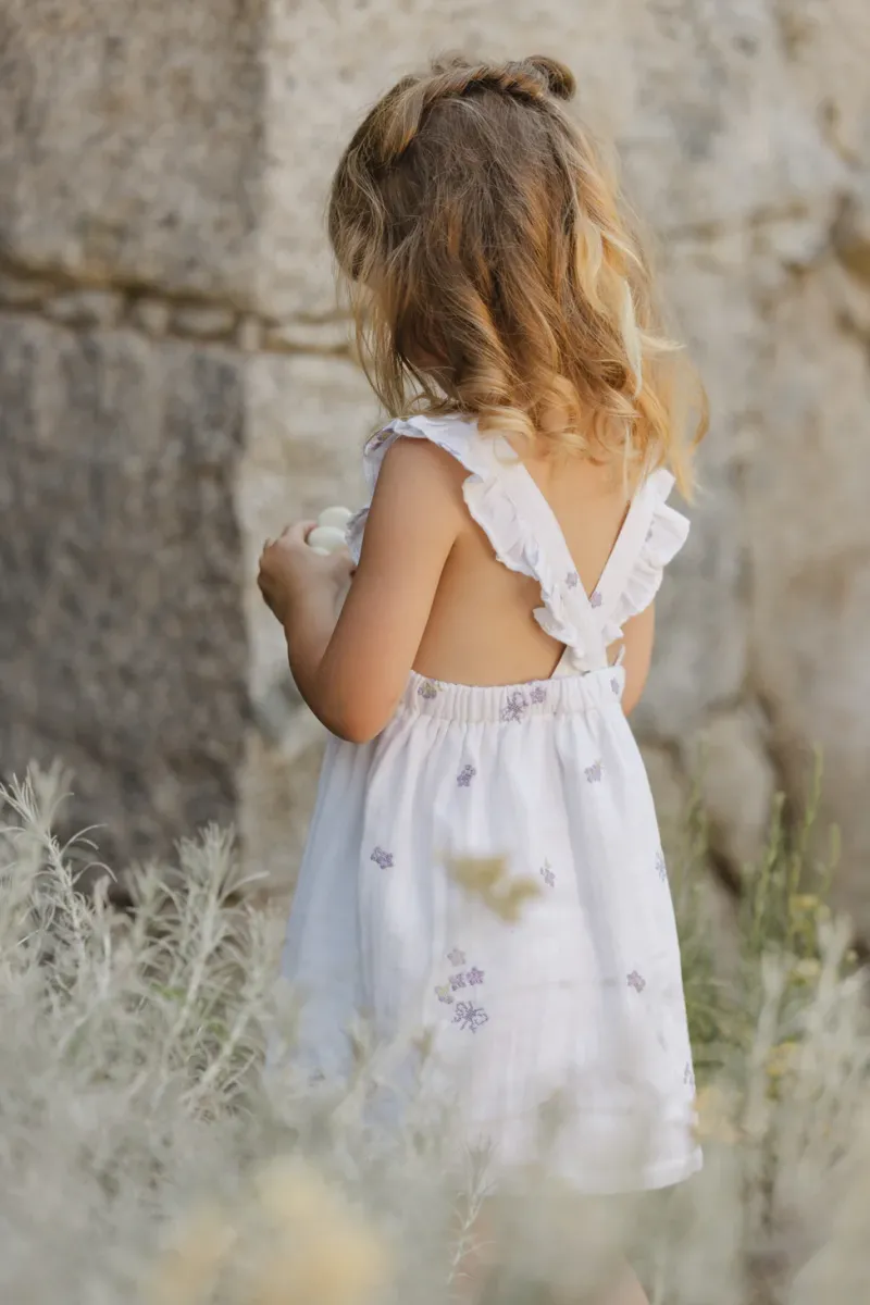 Jurk - zonder mouwen - Esprit Romantique - Blanc