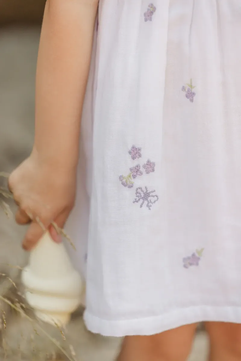 Jurk - zonder mouwen - Esprit Romantique - Blanc