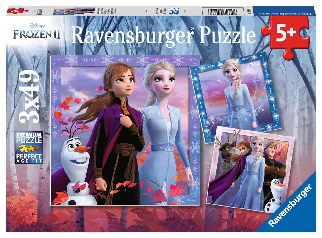 Puzzel - Disney Frozen de reis begint - 5+ -3 x 49 stukjes