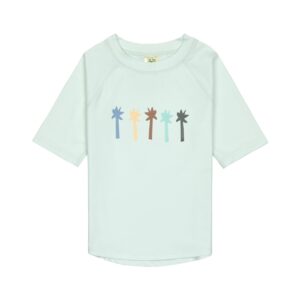 Zwemshirt - korte mouw - protect UV 60 - Palms - Sea Foam