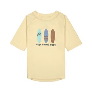 Zwemshirt - korte mouw - protect UV 60 - Surfboards - Vanilla