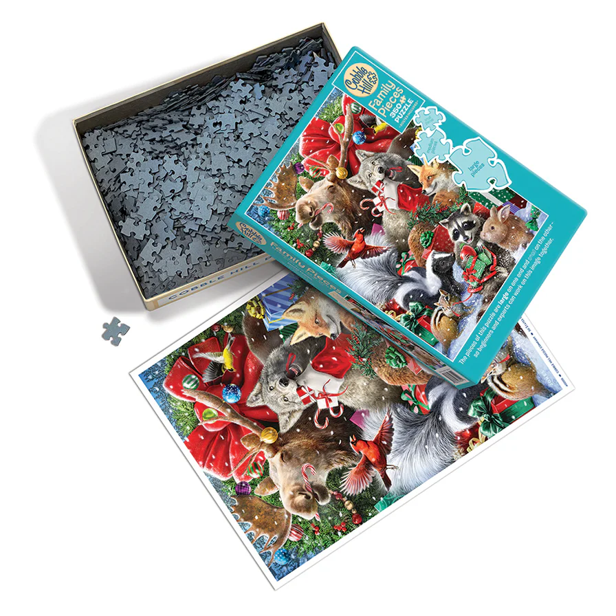 Cobble Hill - Familiepuzzel - 350 stuks in 3 groottes - Festive Friends - 6+