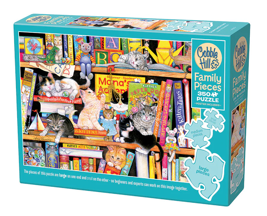 Cobble Hill - Familiepuzzel - 350 stuks in 3 groottes - Storytime Kittens - 6+
