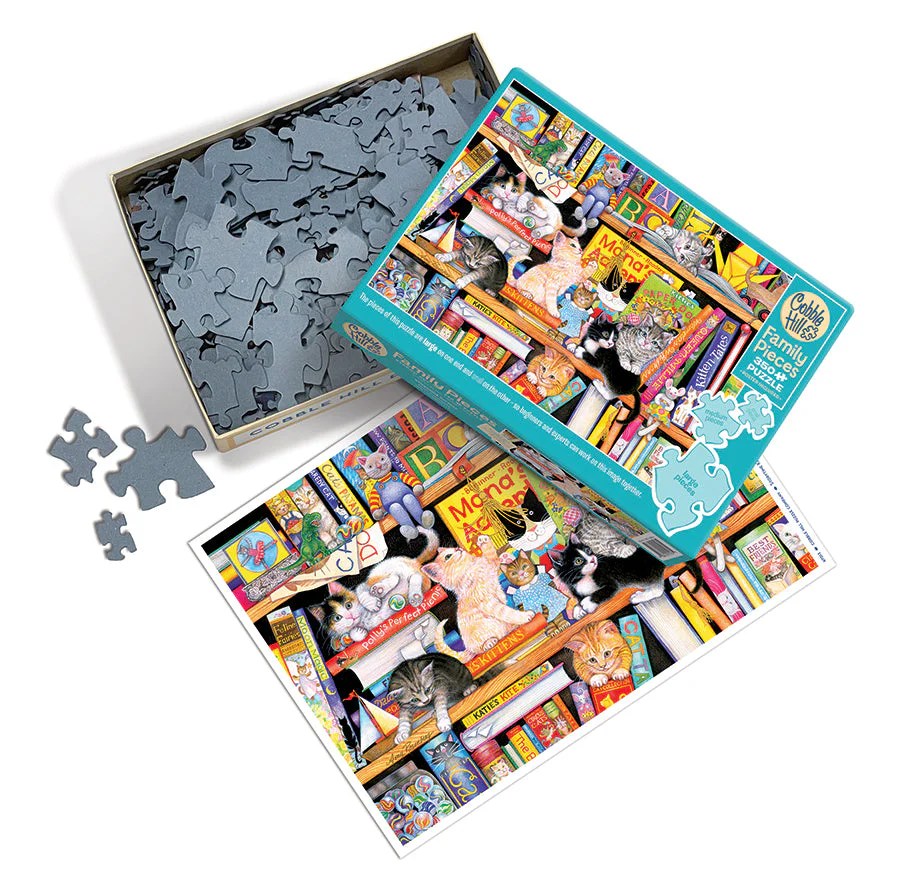 Cobble Hill - Familiepuzzel - 350 stuks in 3 groottes - Storytime Kittens - 6+