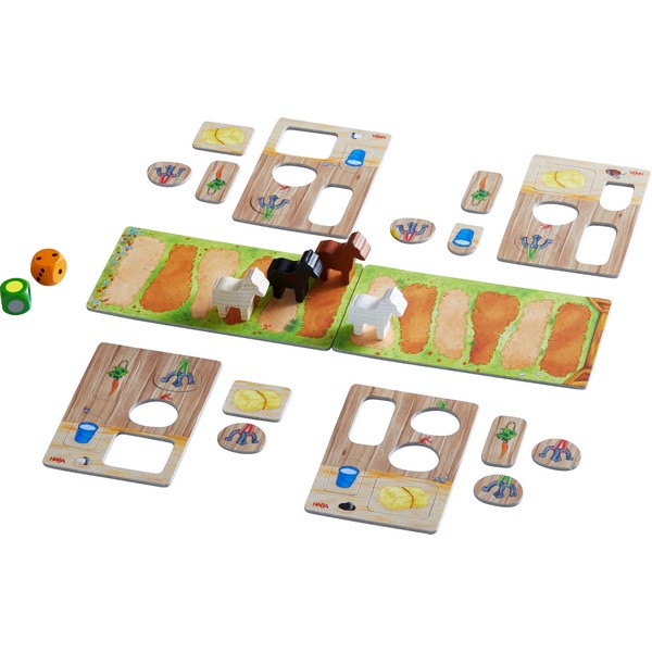 HOP IN GALOP - Dobbel-, Wedloop- en Verzamelspel - Supermini spel - 3+