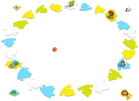 WAAR WONEN DE LEEUW EN ZIJN DIERENVRIENDJES - Game meets Puzzle - 3+