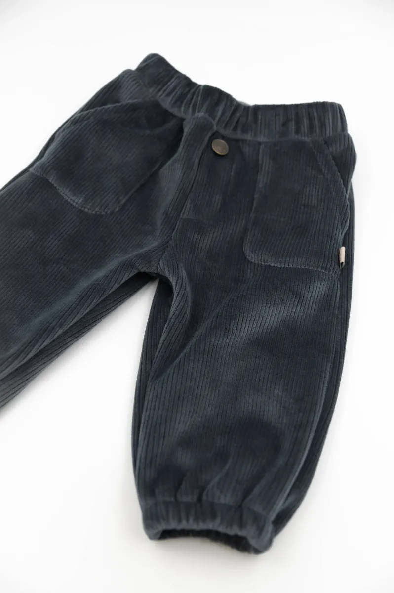Lange broek - met grote zakken - Velvet - Midnight Blue -