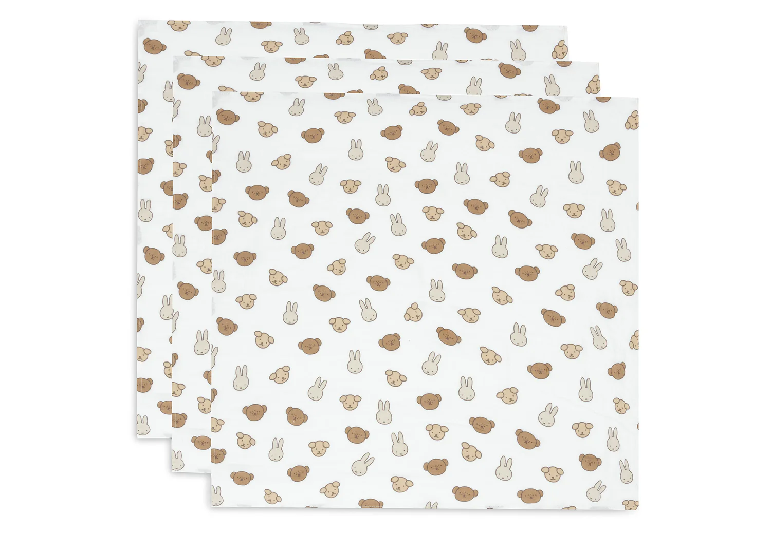 Hydrofiele Doek - Small 70x70cm - Miffy and Friends - 3 Stuks 