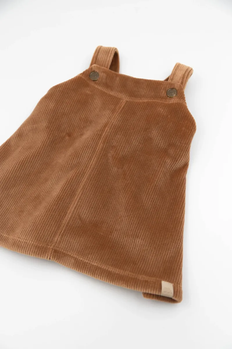 Jurk - Salopette - Velvet Geribbeld - Tan Camel