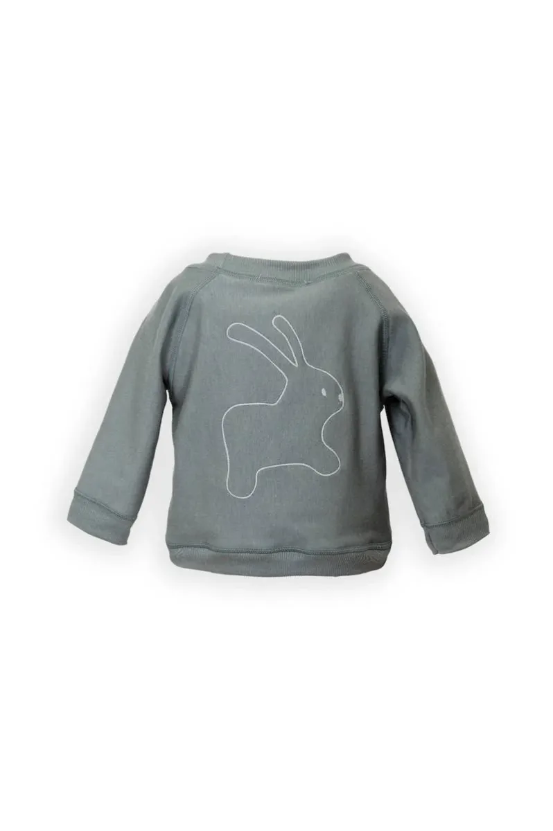 Sweater - met geborduurd konijn - Midnight Blue