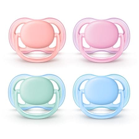 Philips Avent - Duo - Silicone +0m Ultra Air - Girls - Koraal/Orange