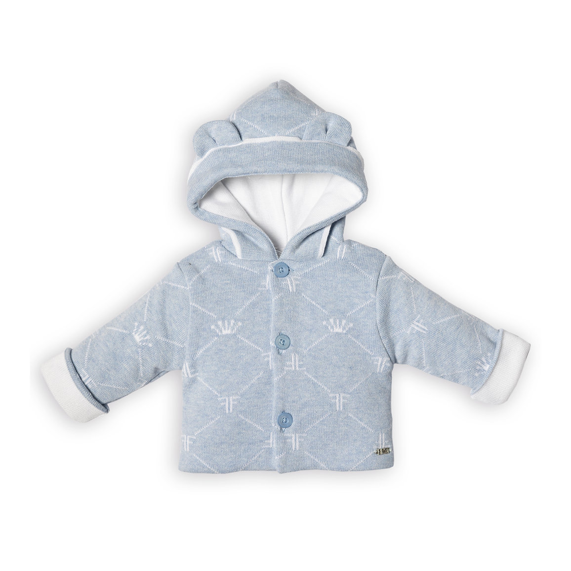 Vest - in tricot - met kap - knitted FIRST®SIGNATURE - Azzuro