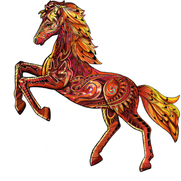 Wooden puzzle - Wild Horse - 103 stuks - 7+