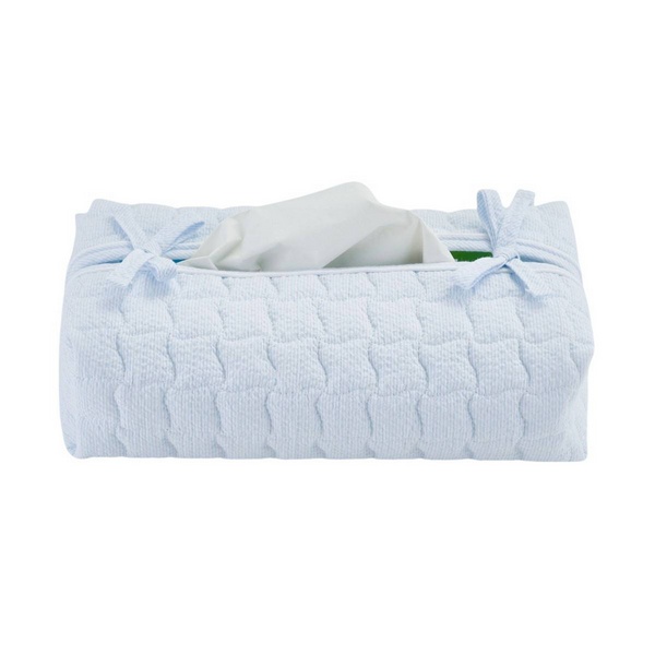 Blue Garden Party - Hoes voor kleenex-doos - Gewafeld - Blauw