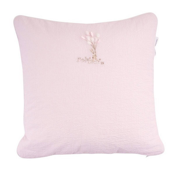 Pink Garden Party - Geborduurd Kussen - 40x40cm - Roze