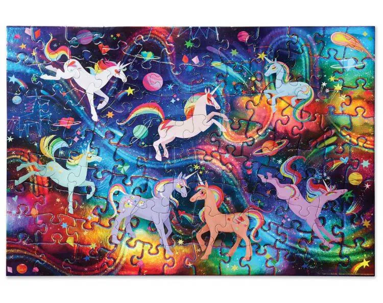 Puzzels - 100 stuks - Holographic - Eenhoorn Galaxy - 5+