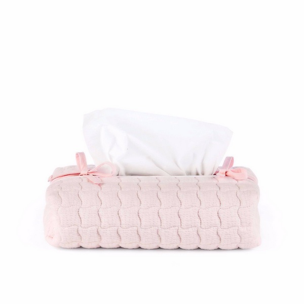 Cotton Pink - Hoes voor kleenex-doos - Gewafeld - Roze