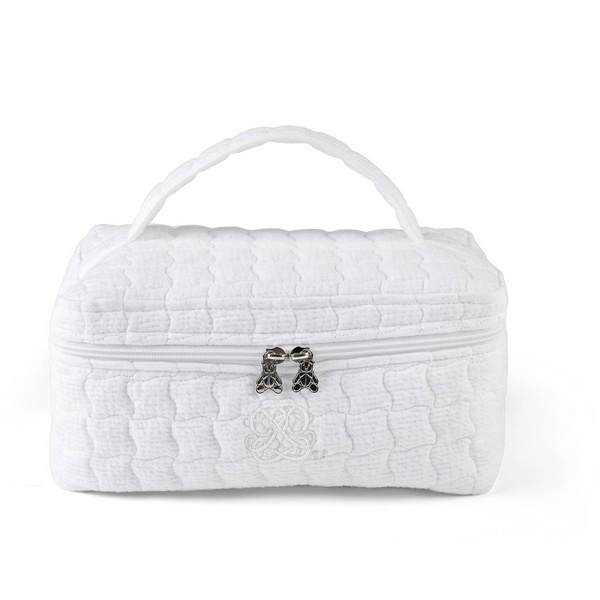 Cotton White - Toilettas - met 1 handvat - Gewatteerd - Wit