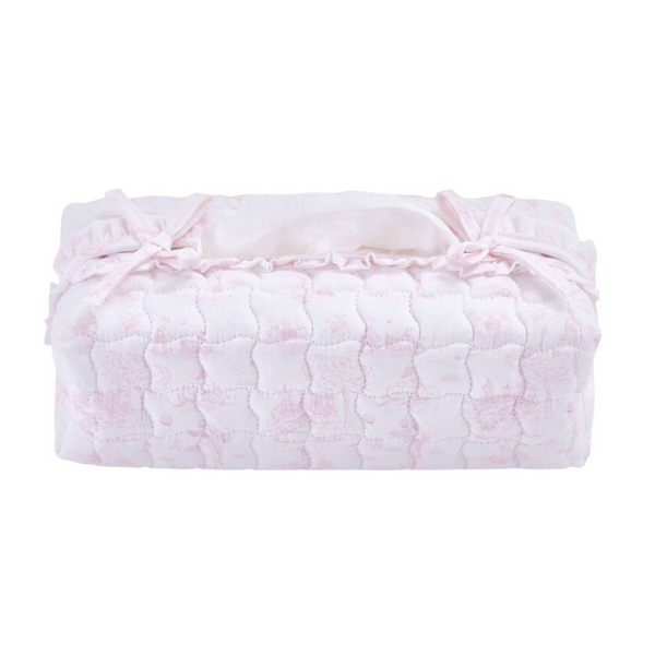 Pink Garden Party - Hoes voor kleenex-doos - Gewatteerd met Print - Roze