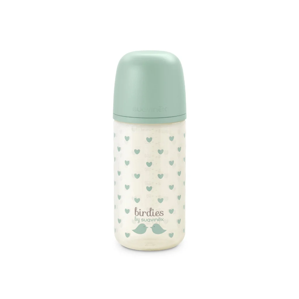 Birdies - Fles Glas 240ML - Speen SX Pro doorstroom S - 0M+ - Groen