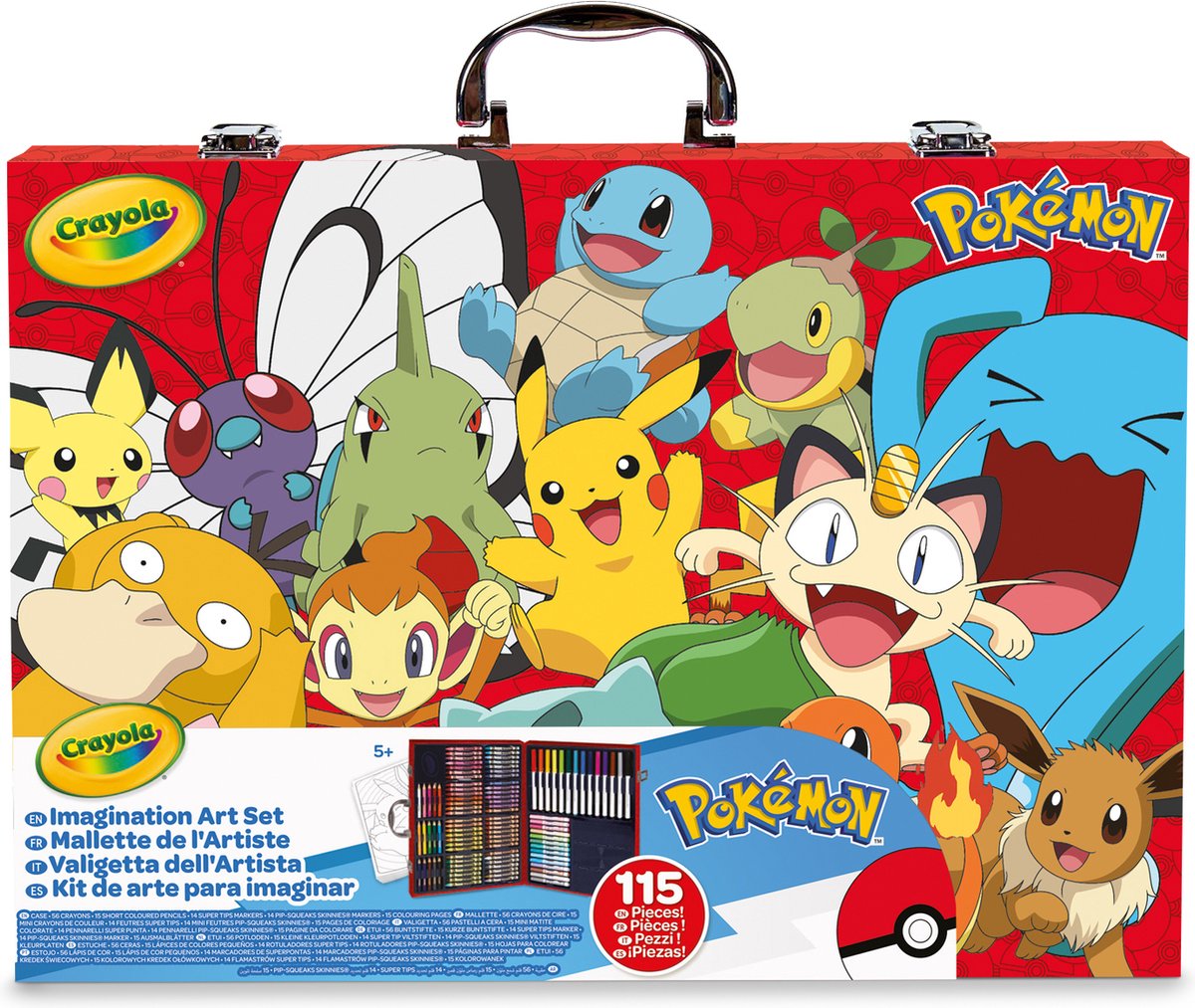 Inspirerende Kleurkoffer - Pokémon - 115-delig - 5+