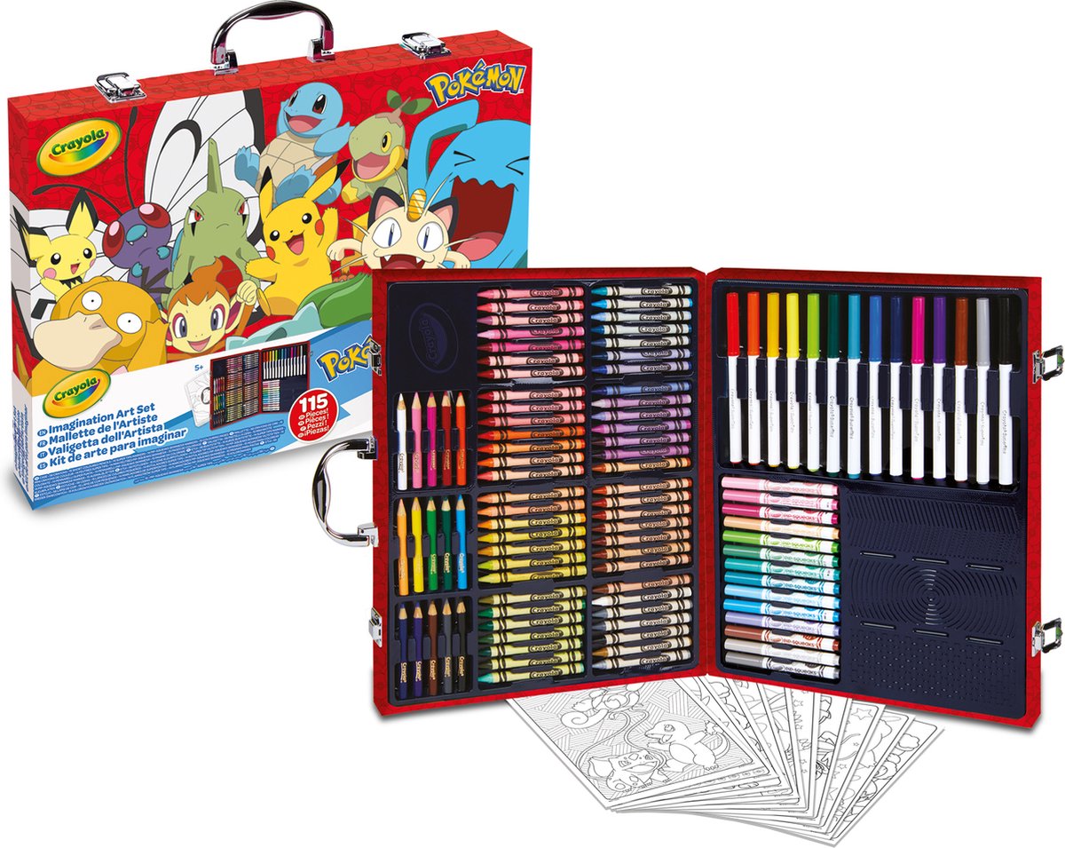 Inspirerende Kleurkoffer - Pokémon - 115-delig - 5+