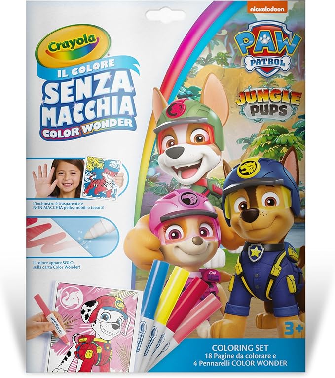 MESS FREE - Color Wonder - Paw Patrol Jungle Pups - 3+