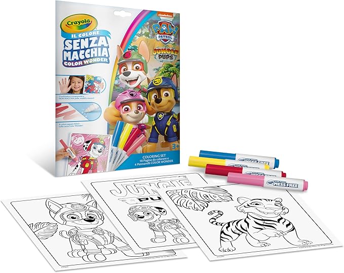 MESS FREE - Color Wonder - Paw Patrol Jungle Pups - 3+