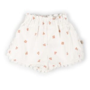 Short - Lucky Leaves Print - Offwhite