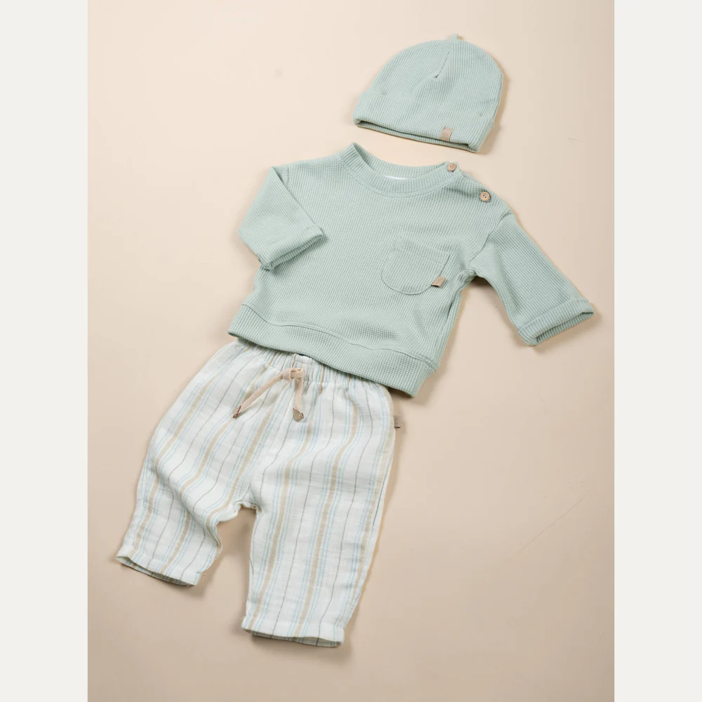 T-shirt - korte mouwen - opening achteraan - Ocean Blue